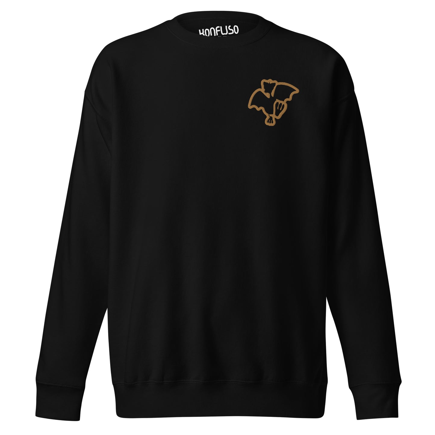 ロゴ刺繍を施したプレミアムKonfuso®長袖Tシャツ。