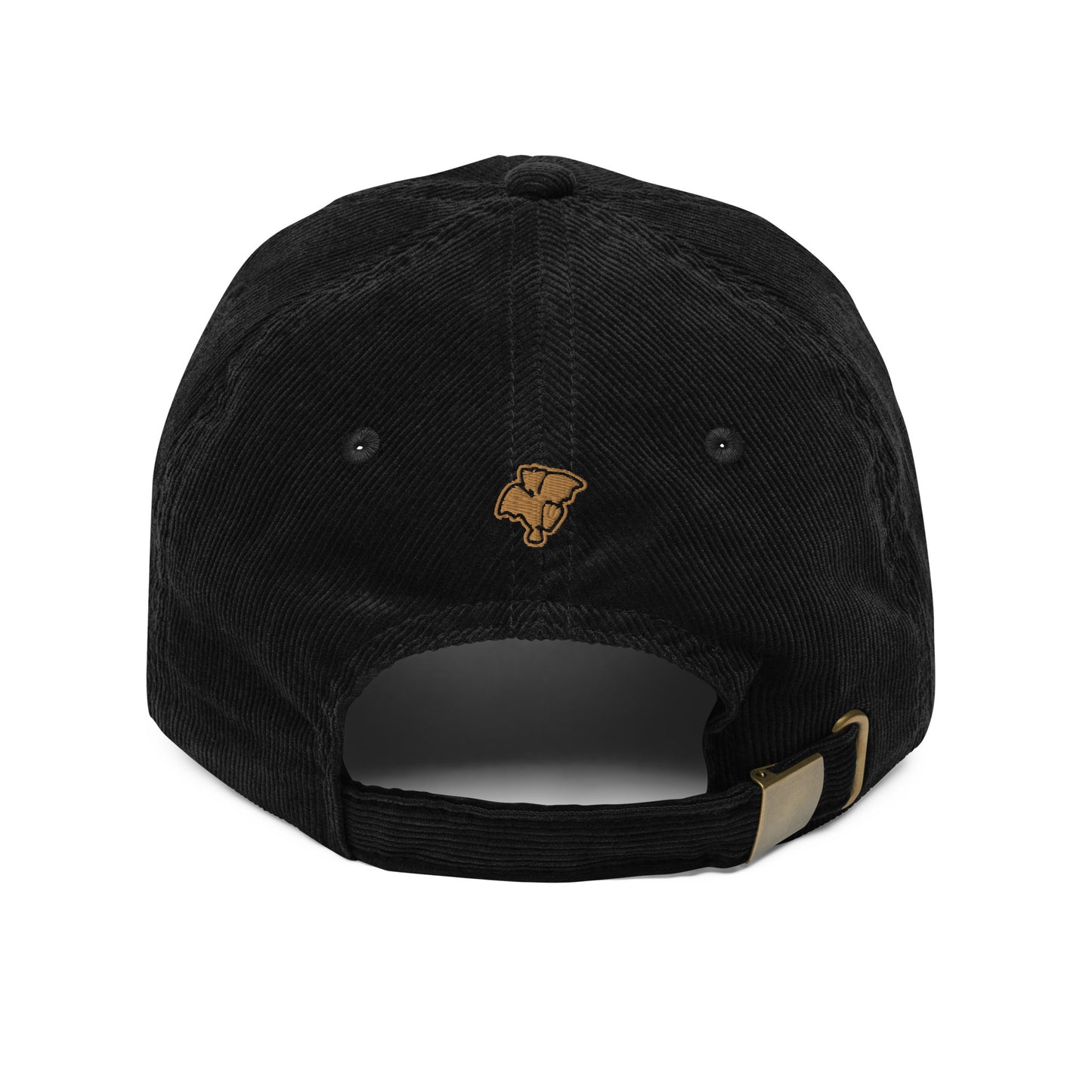 Gorra de pana vintage con logos bordados