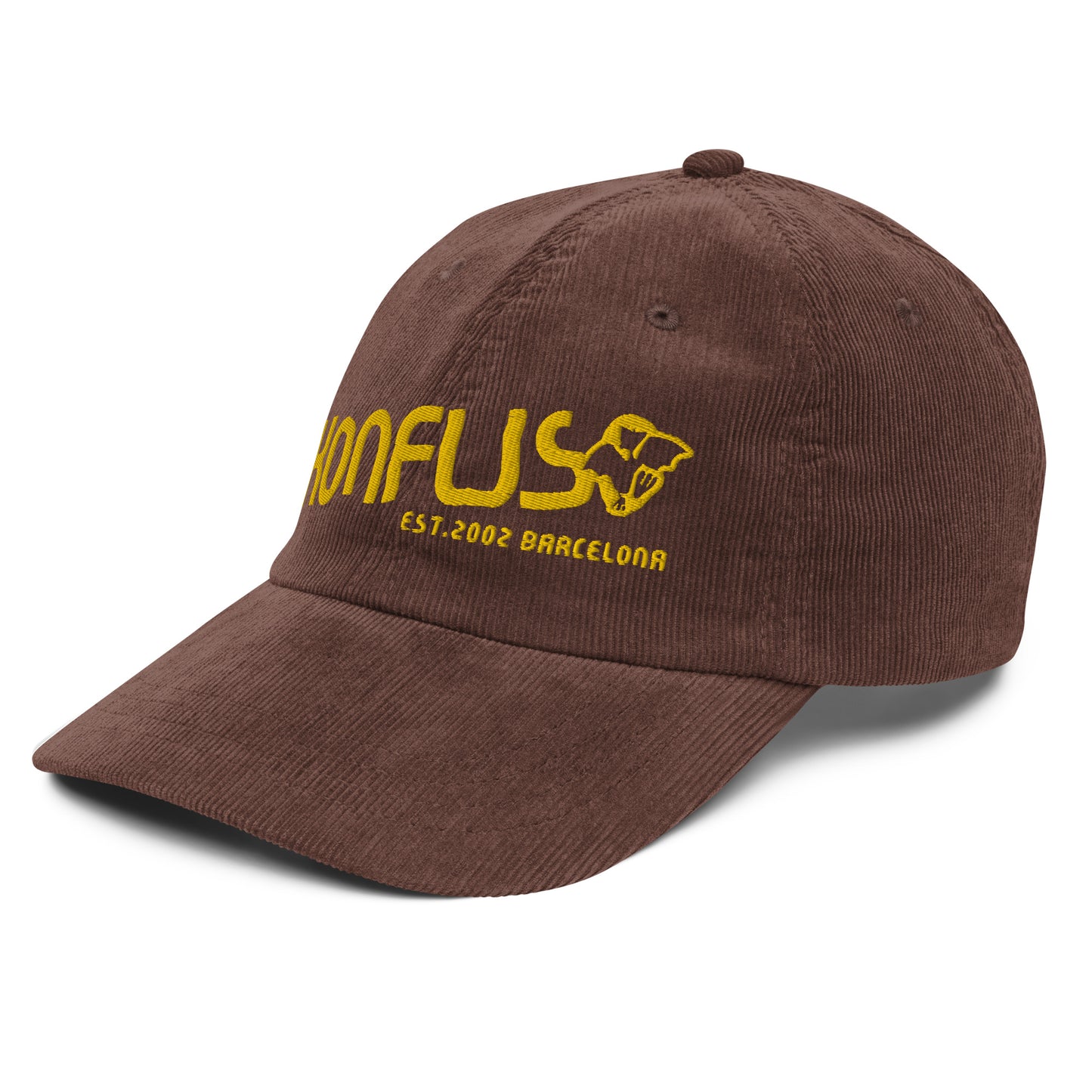 Gorra Konfuso® de pana vintage y logo bordado