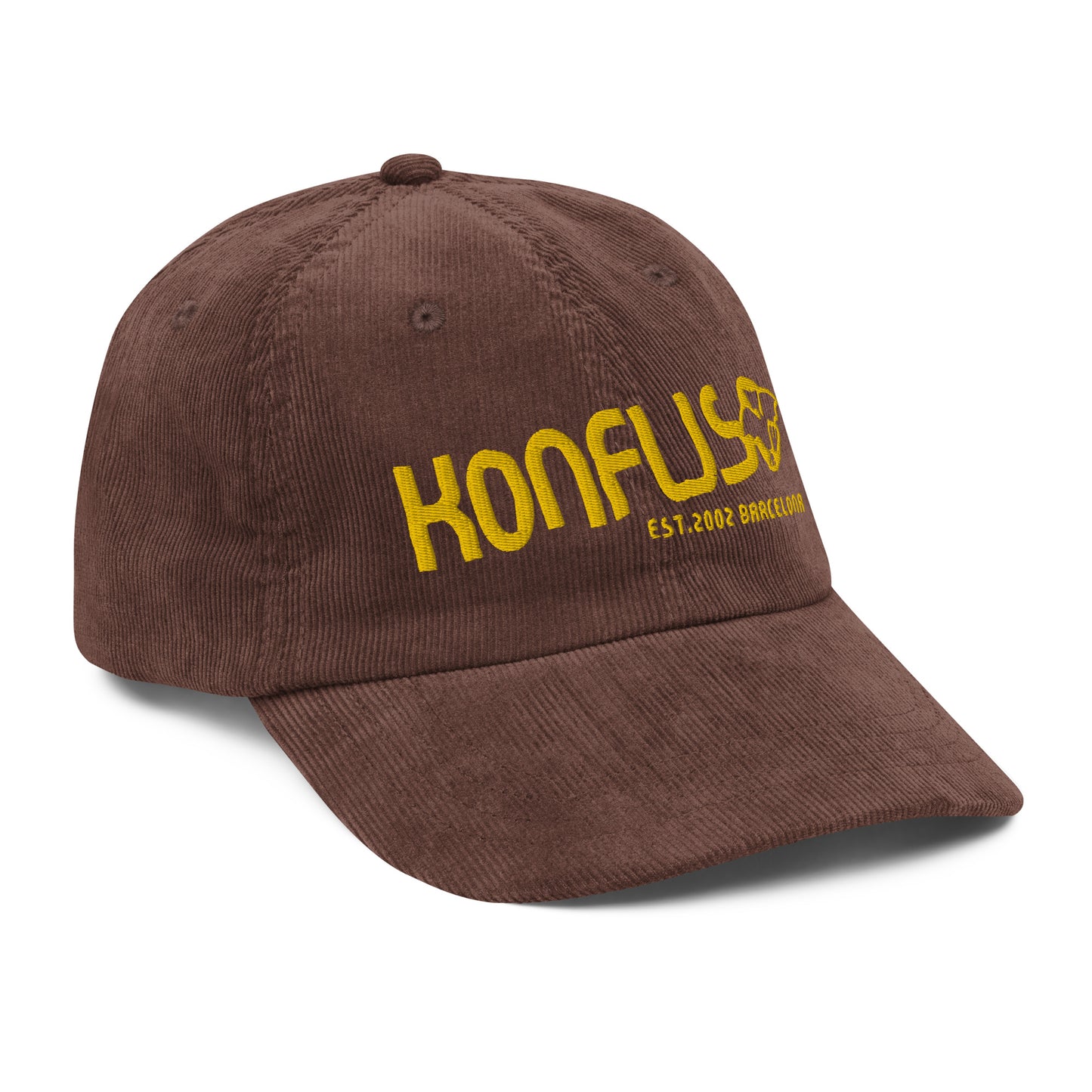 Gorra Konfuso® de pana vintage y logo bordado