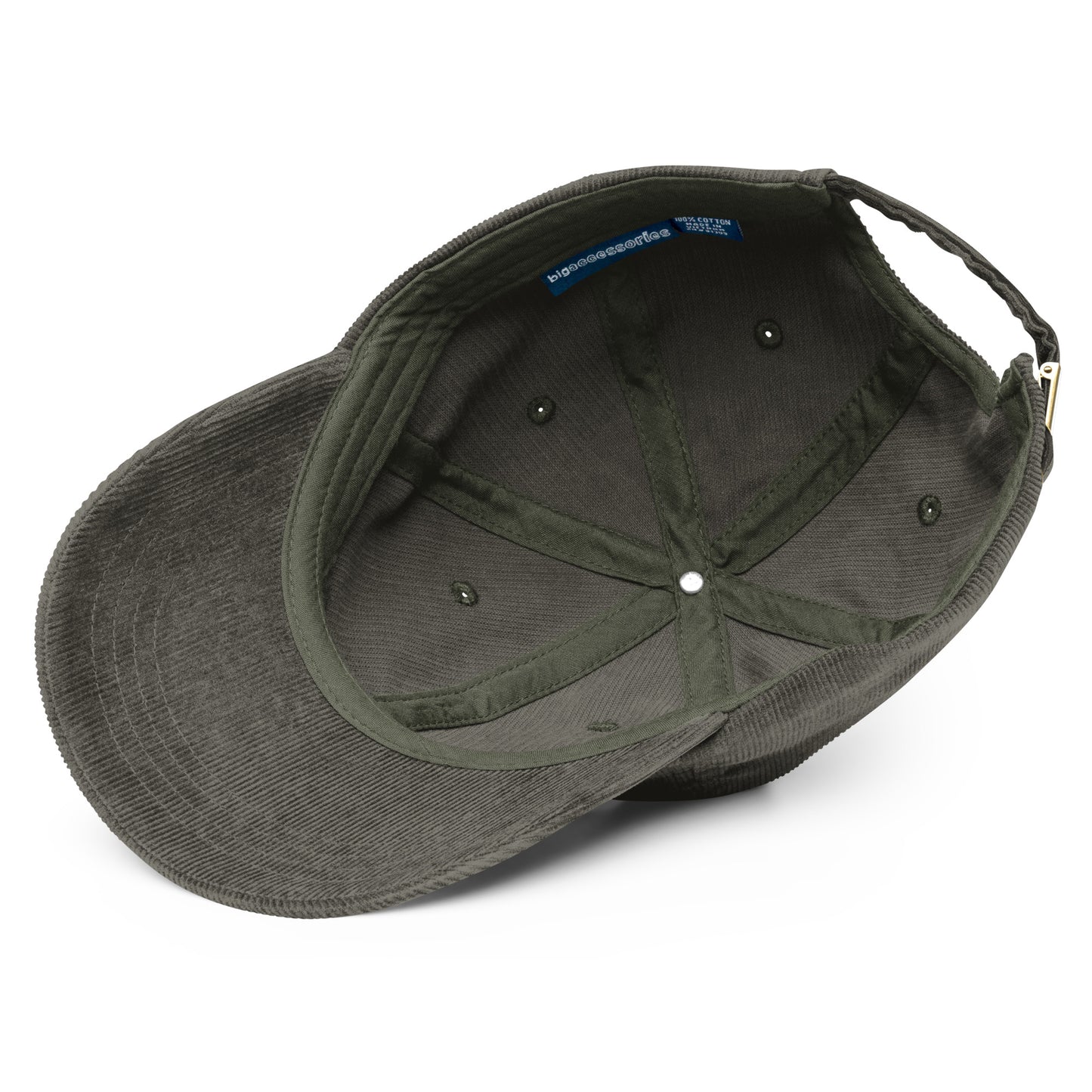 Gorra de pana vintage con logos bordados