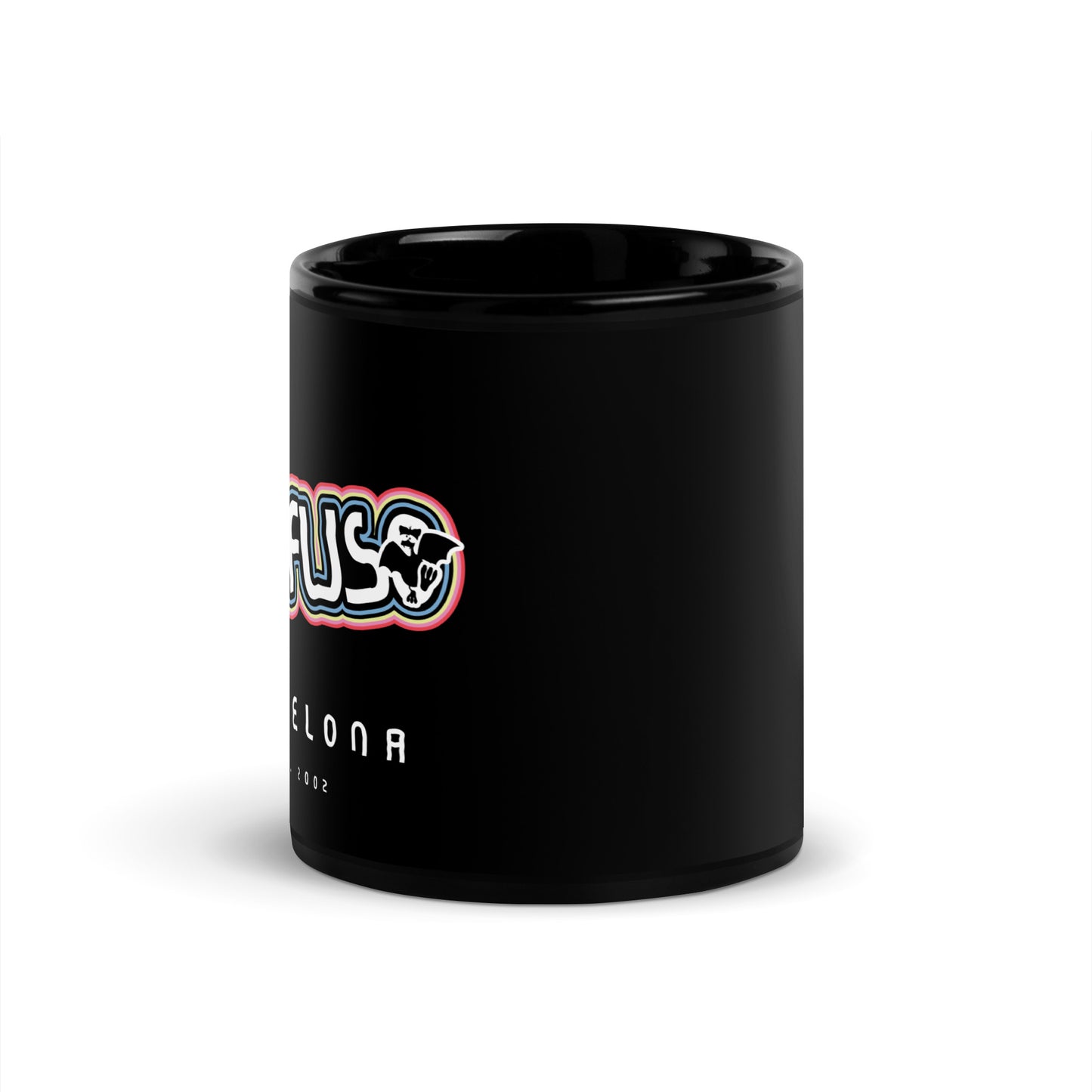 Taza negra brillante