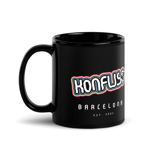 Taza negra brillante