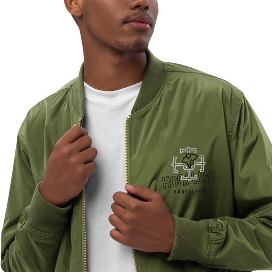 Konfuso® Premium-Bomberjacke aus recyceltem Material mit gestickten Logos