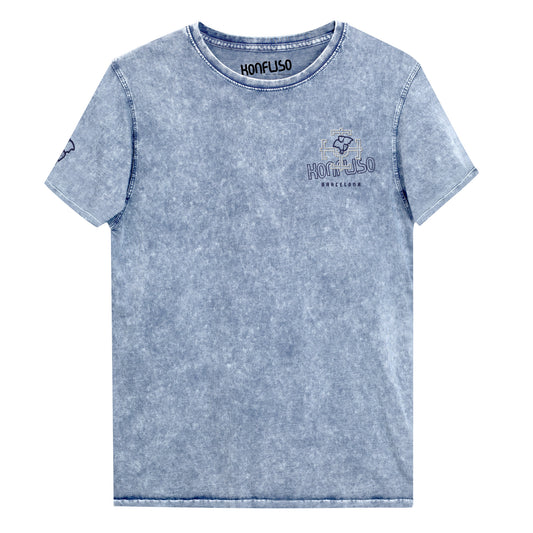 Konfuso® Original Distressed T-Shirt mit gesticktem Logo