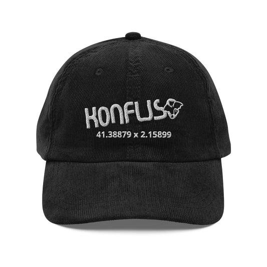 Gorra GS de pana vintage bordada