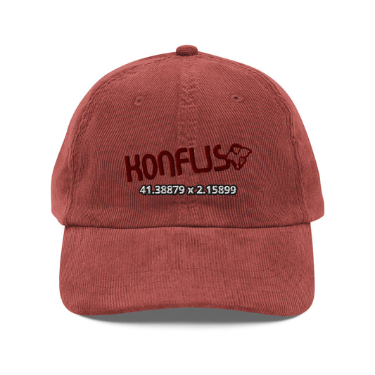Gorra GS de pana vintage con logos bordados