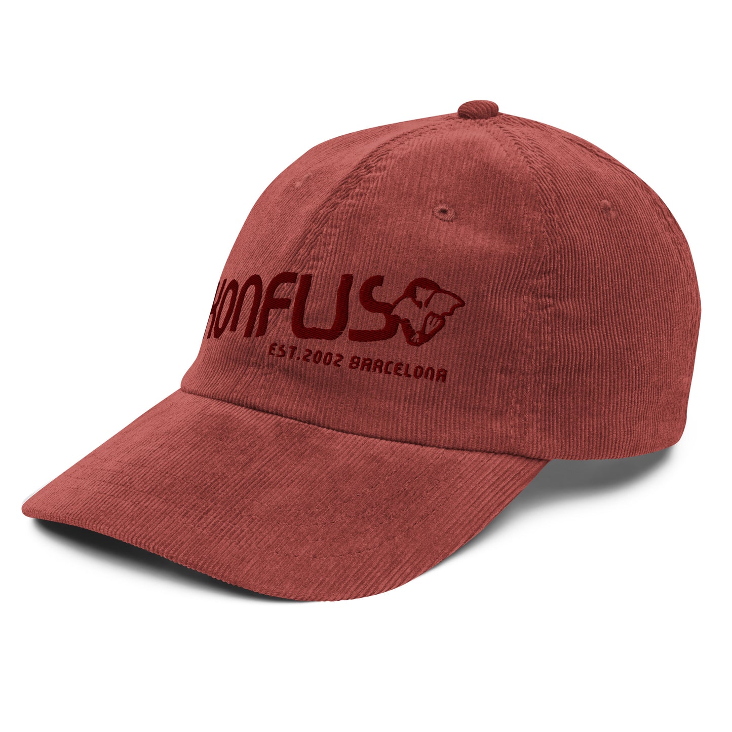 Gorra Konfuso® de pana vintage con logo bordado